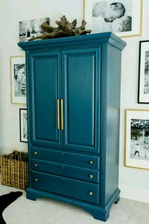 Image result for lemari kayu antik biru